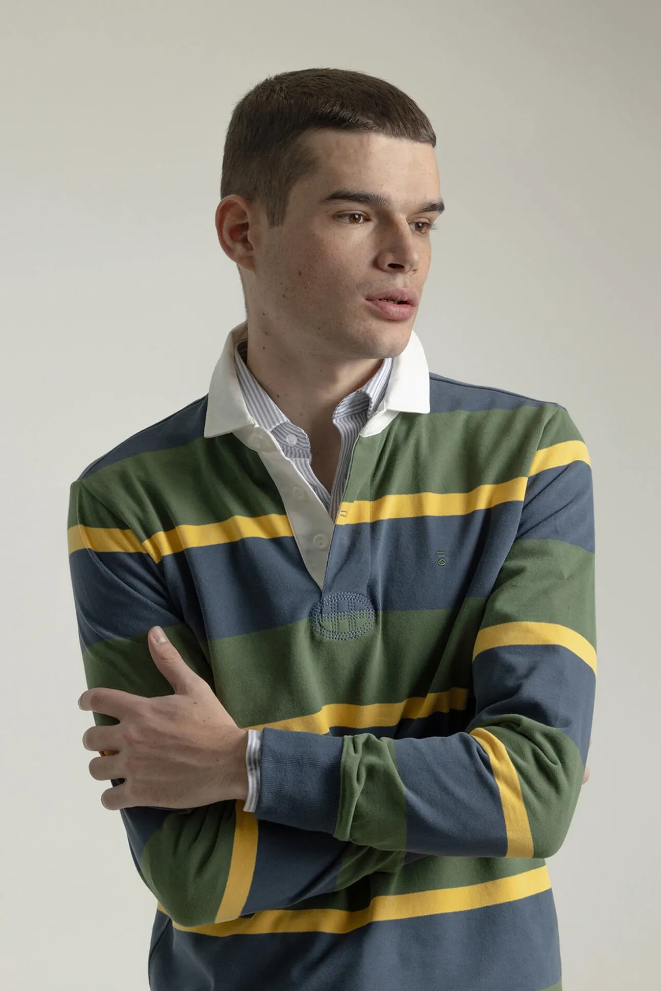 Polo algodón multirayas