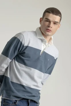 Polo algodón rugby franjas