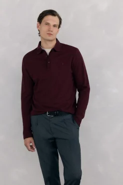 Polo básico manga larga