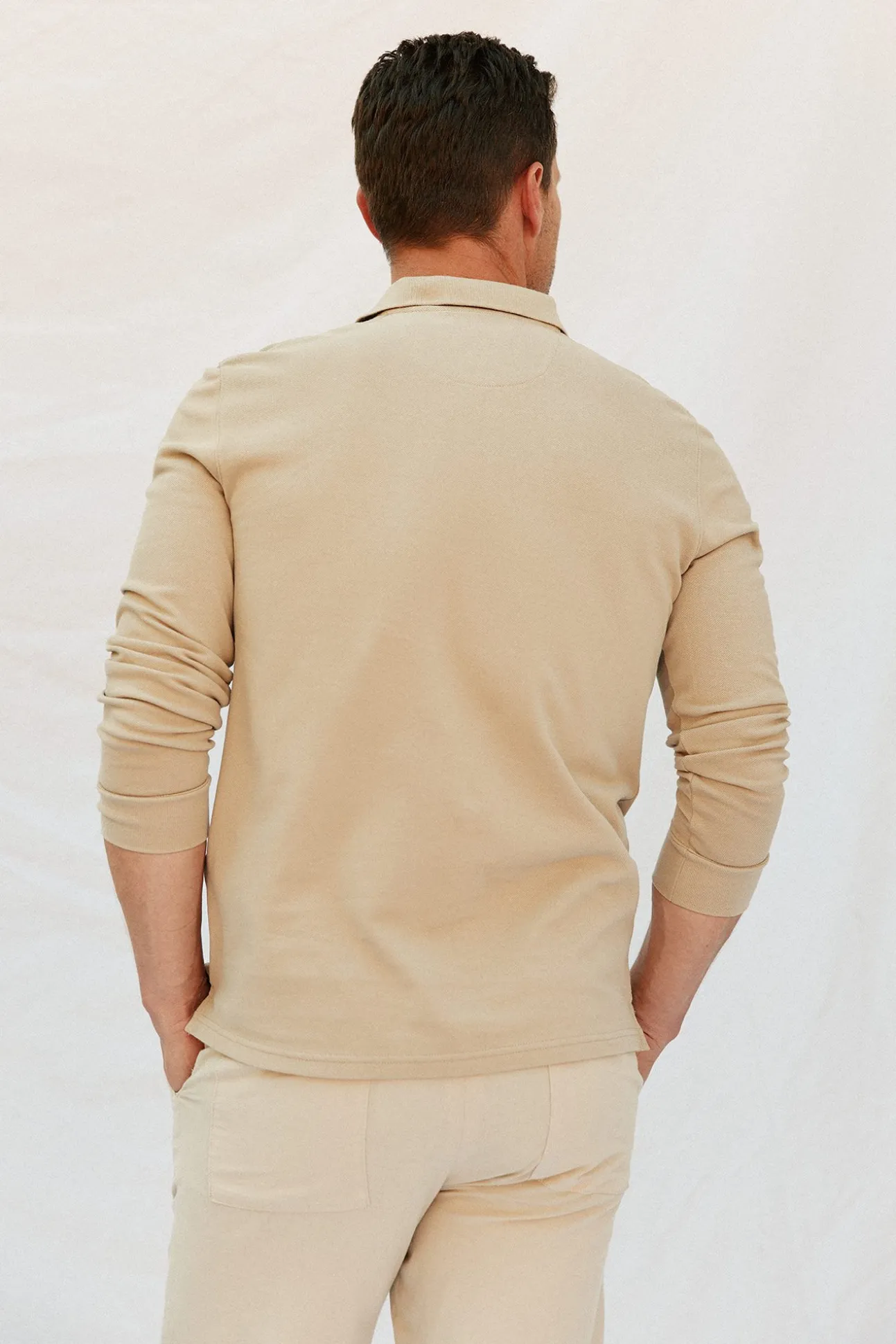 Polo básico manga larga