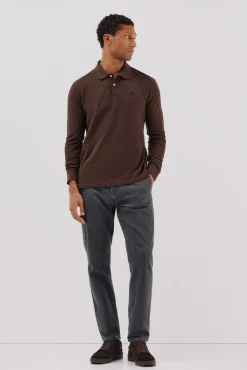 Polo básico manga larga