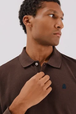 Polo básico manga larga