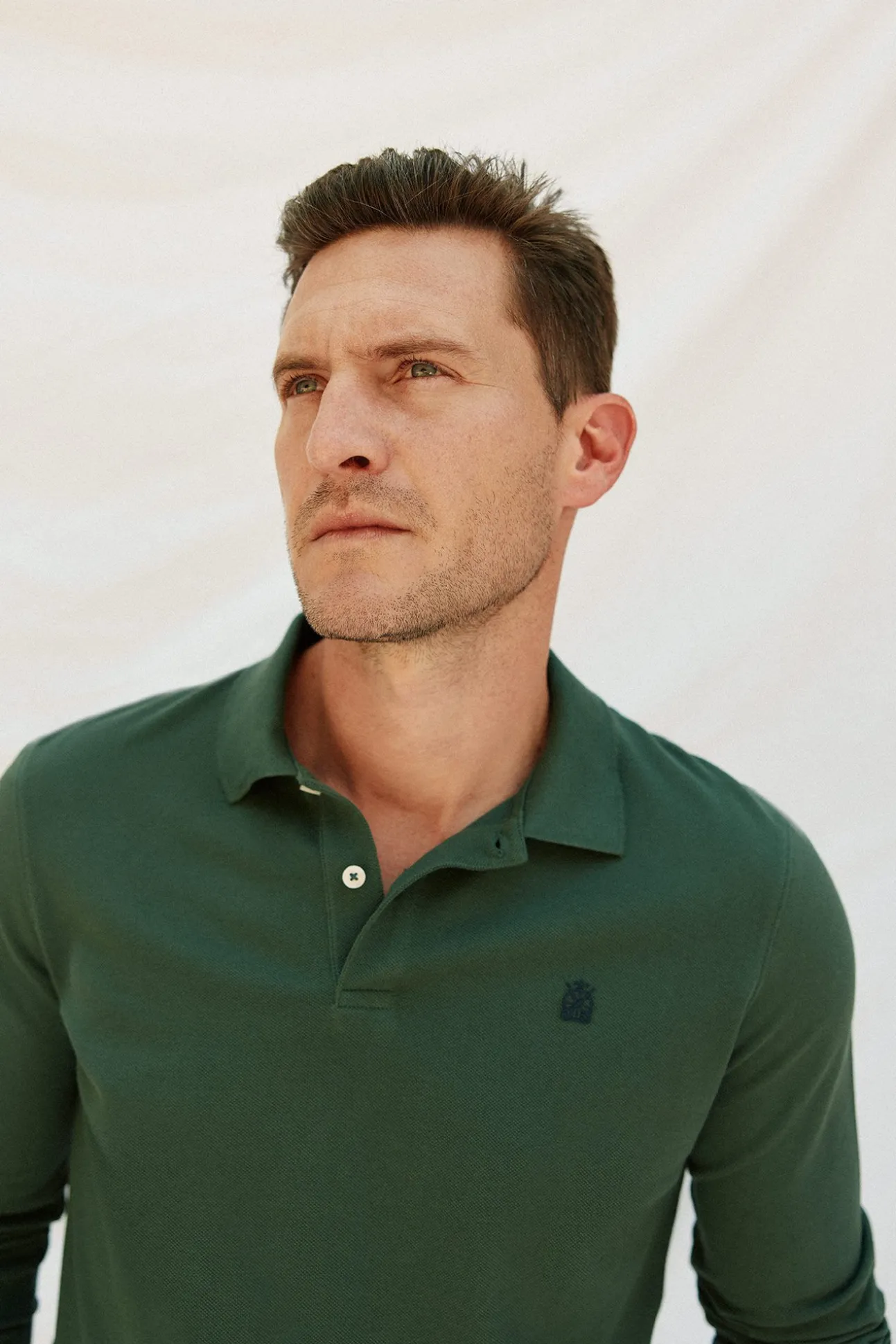 Polo básico manga larga