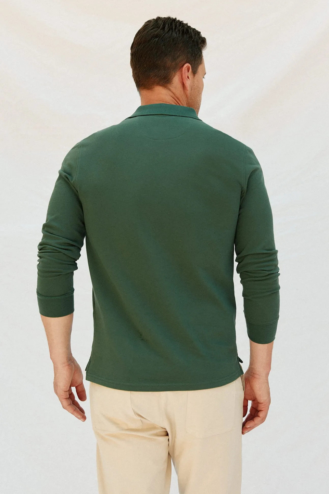 Polo básico manga larga