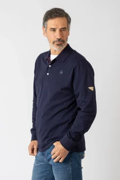 Polo básico manga larga