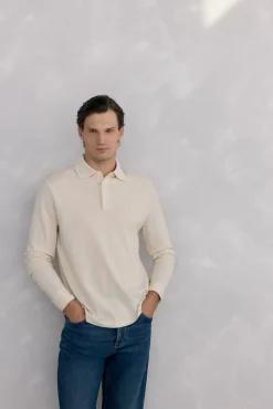 Polo básico manga larga