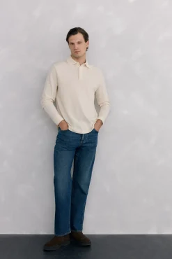 Polo básico manga larga