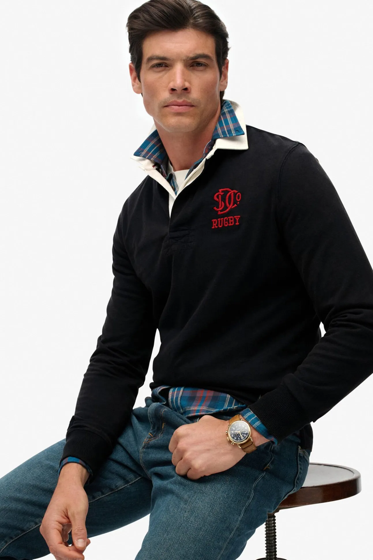 Polo cuello tipo rugby