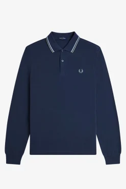 Polo de hombre de piqué de manga larga