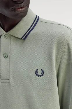 Polo de hombre de piqué de manga larga