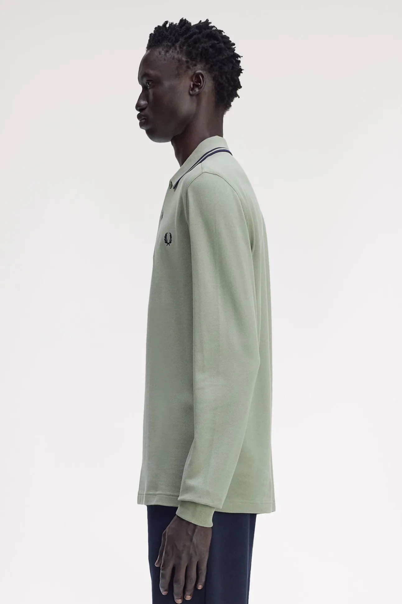 Polo de hombre de piqué de manga larga