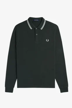 Polo de hombre de piqué de manga larga