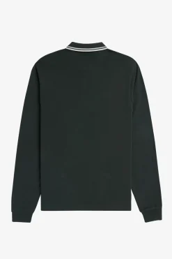 Polo de hombre de piqué de manga larga