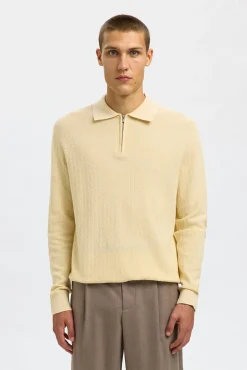 Polo estructura media cremallera