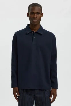 Polo jacquard manga larga 100% algodón orgánico