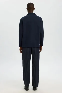 Polo jacquard manga larga 100% algodón orgánico