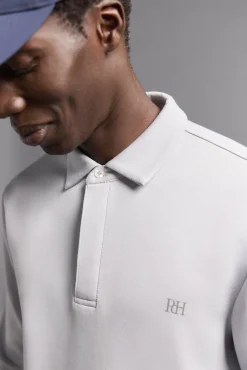 Polo liso manga larga golf