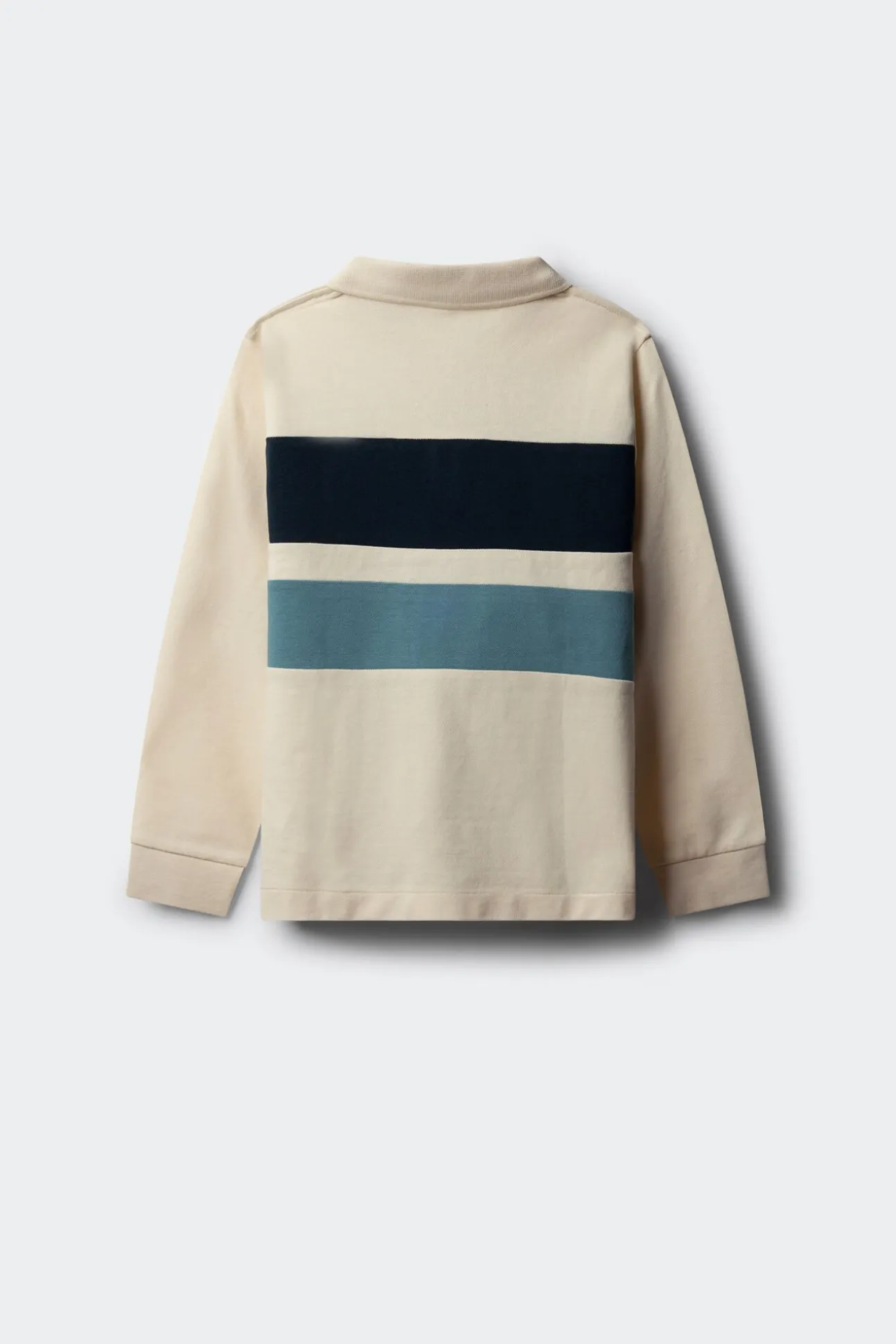 Polo manga larga detalle rayas niño