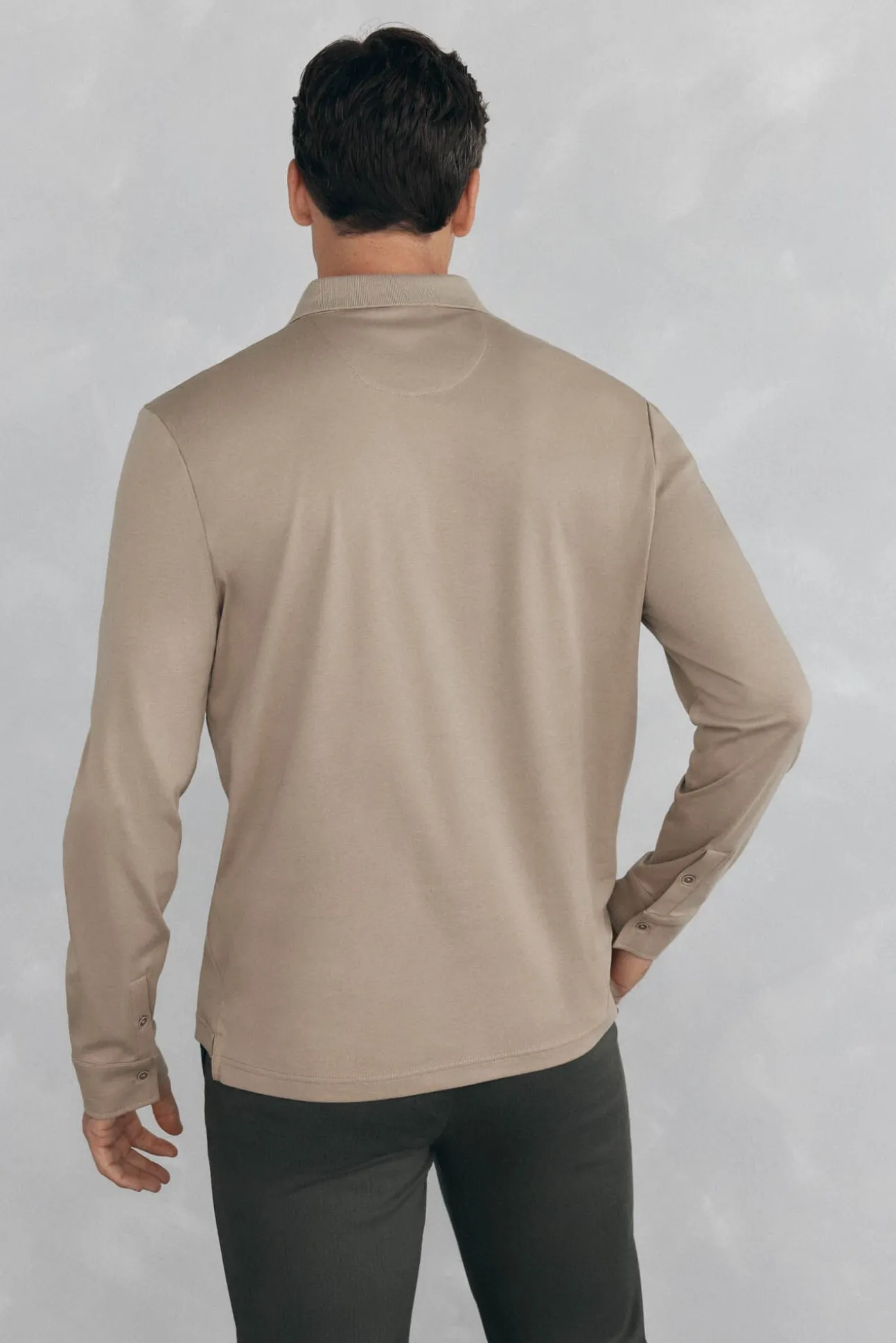 Polo mercerizado manga larga