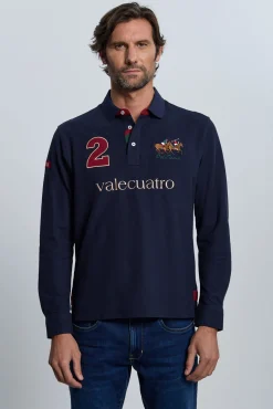 Polo modelo caballos azul marino