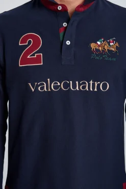 Polo modelo caballos azul marino