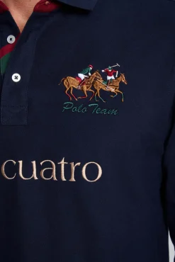 Polo modelo caballos azul marino