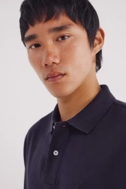 Polo piqué basico manga larga regular fit