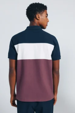Polo piqué bloques color regular fit
