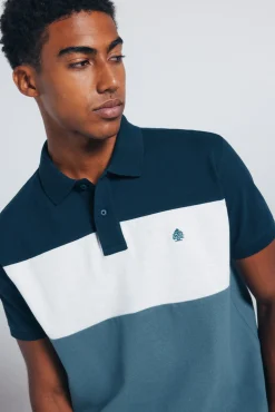 Polo piqué bloques color regular fit
