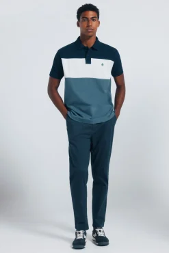 Polo piqué bloques color regular fit