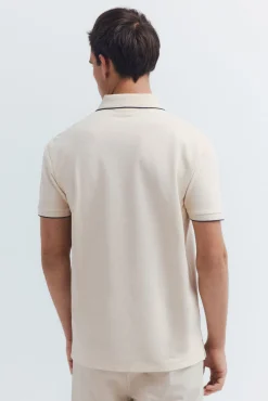 Polo piqué fantasía cuello tipping regular fit
