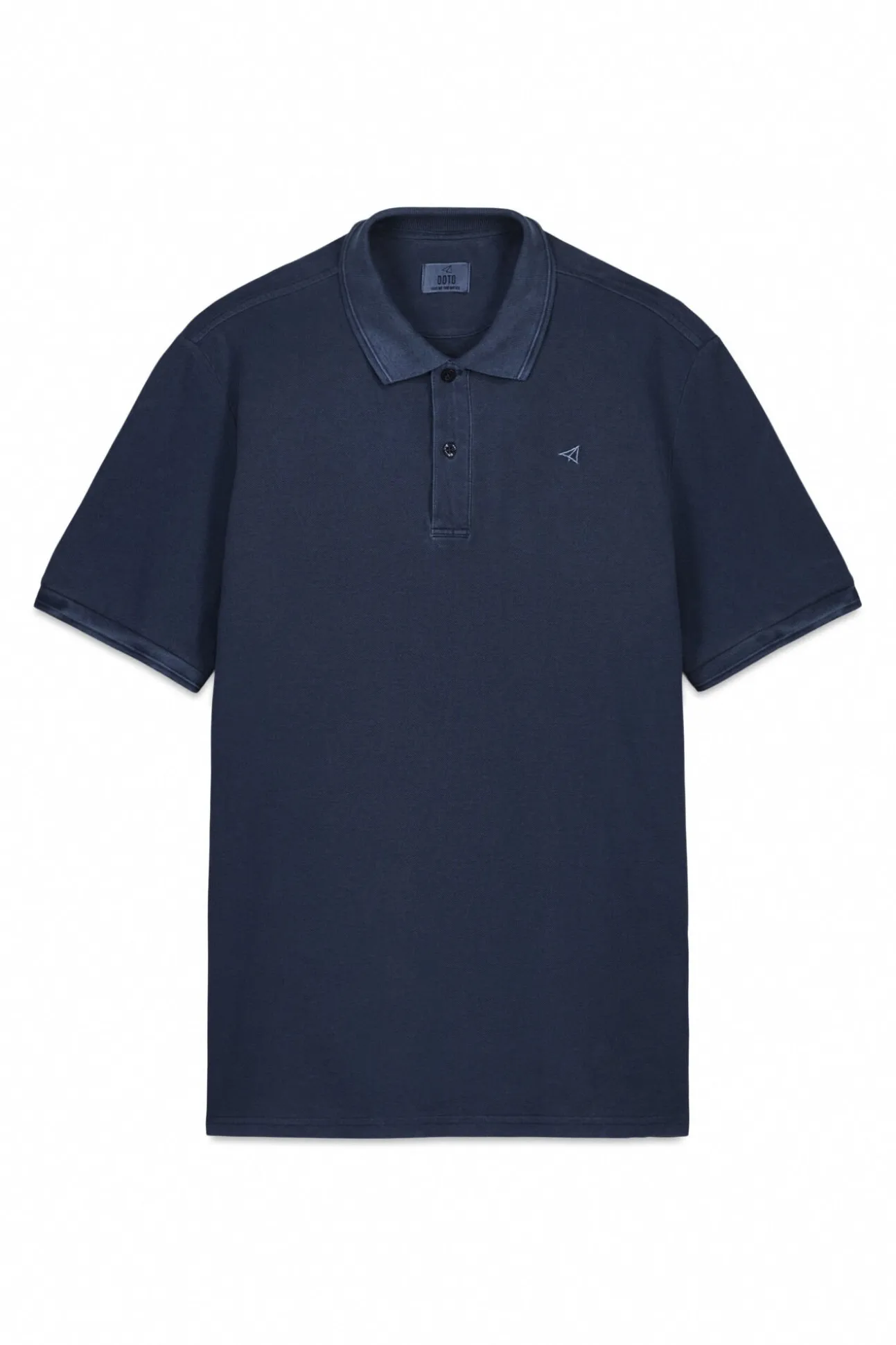 Polo piqué lavado bordado avión
