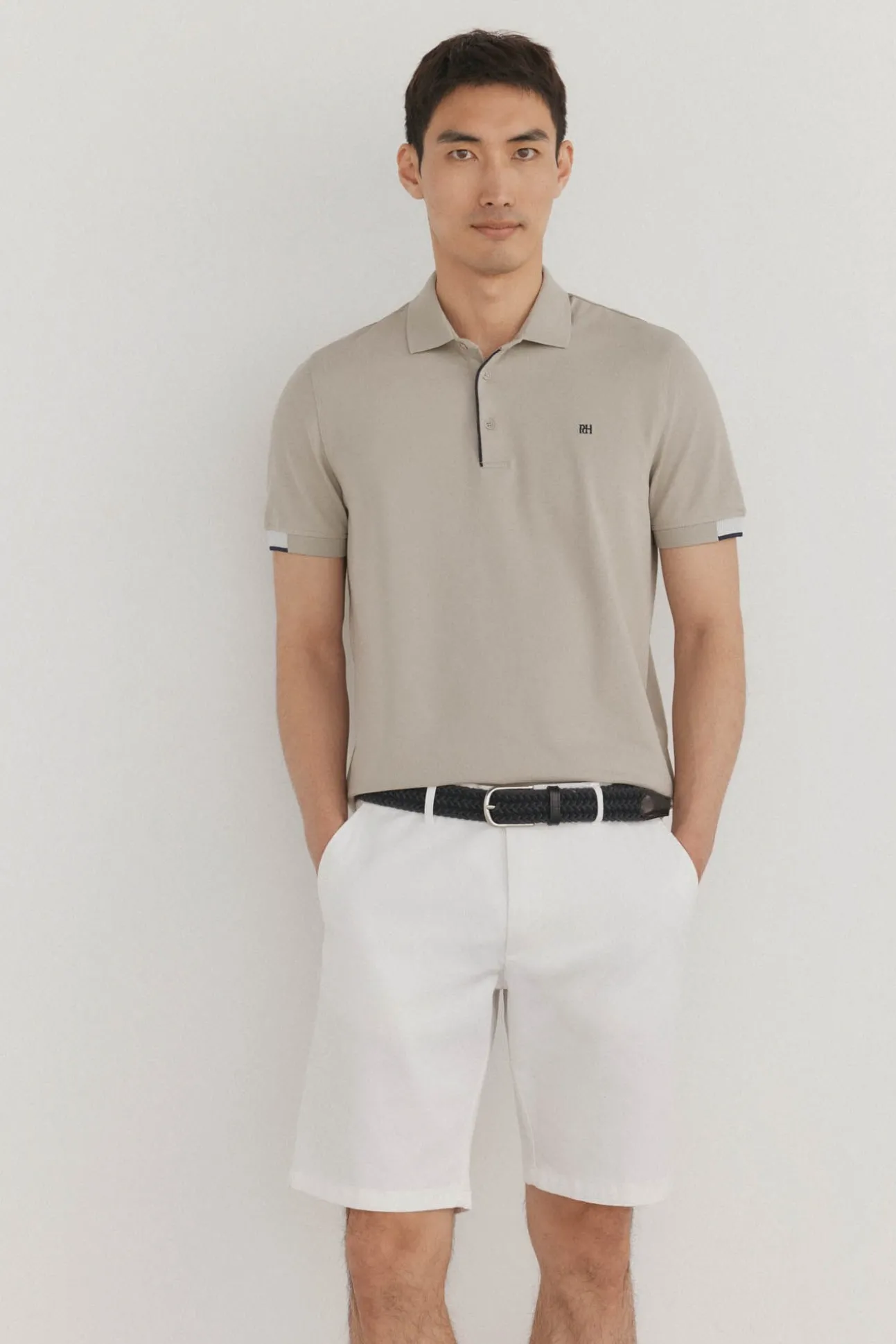 Polo puños contraste