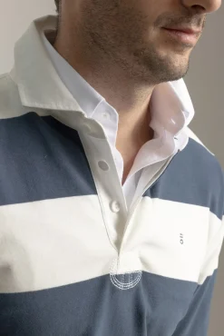 Polo rayas azul tinta