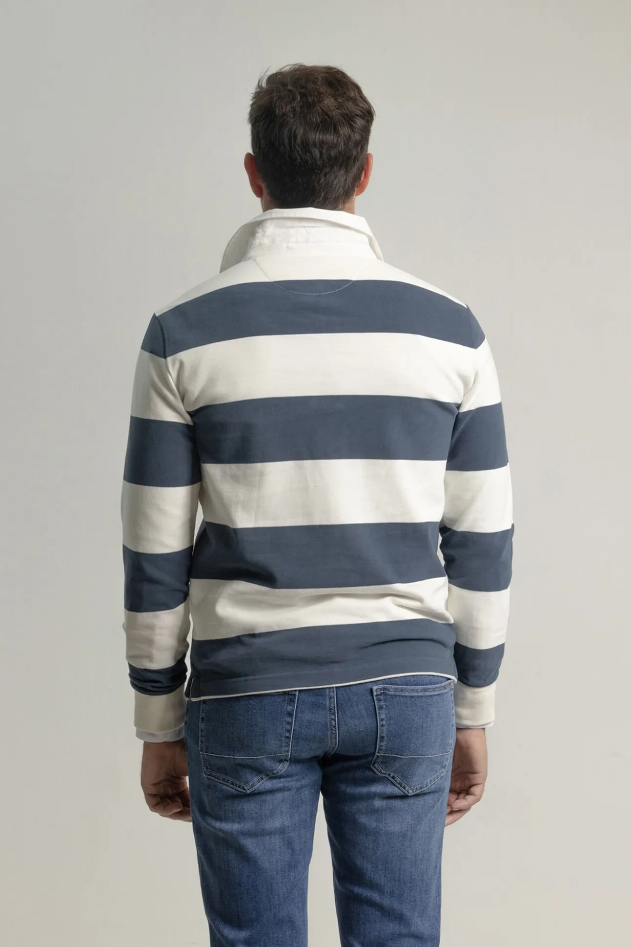 Polo rayas azul tinta