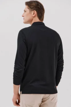 Polo refinado manga larga