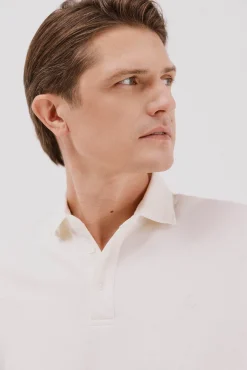 Polo refinado manga larga