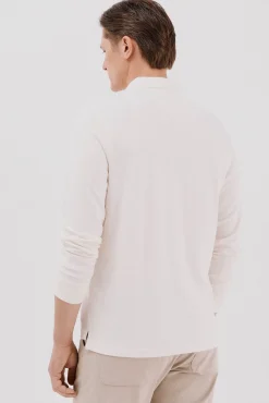 Polo refinado manga larga