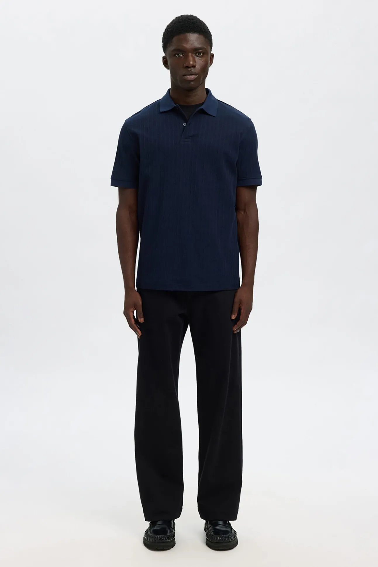 Polo Rib de manga corta Regular Fit.