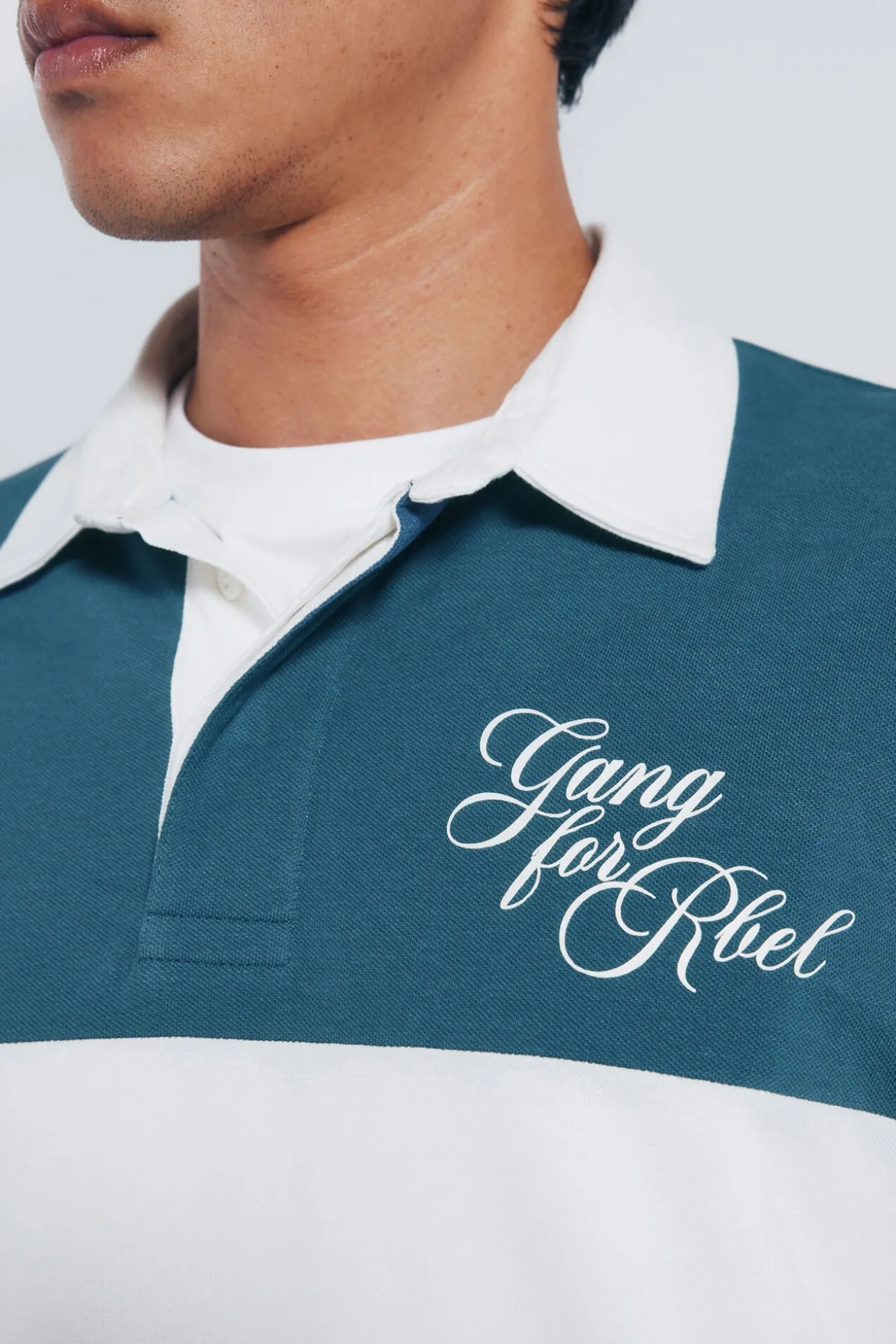 Polo rugby manga larga