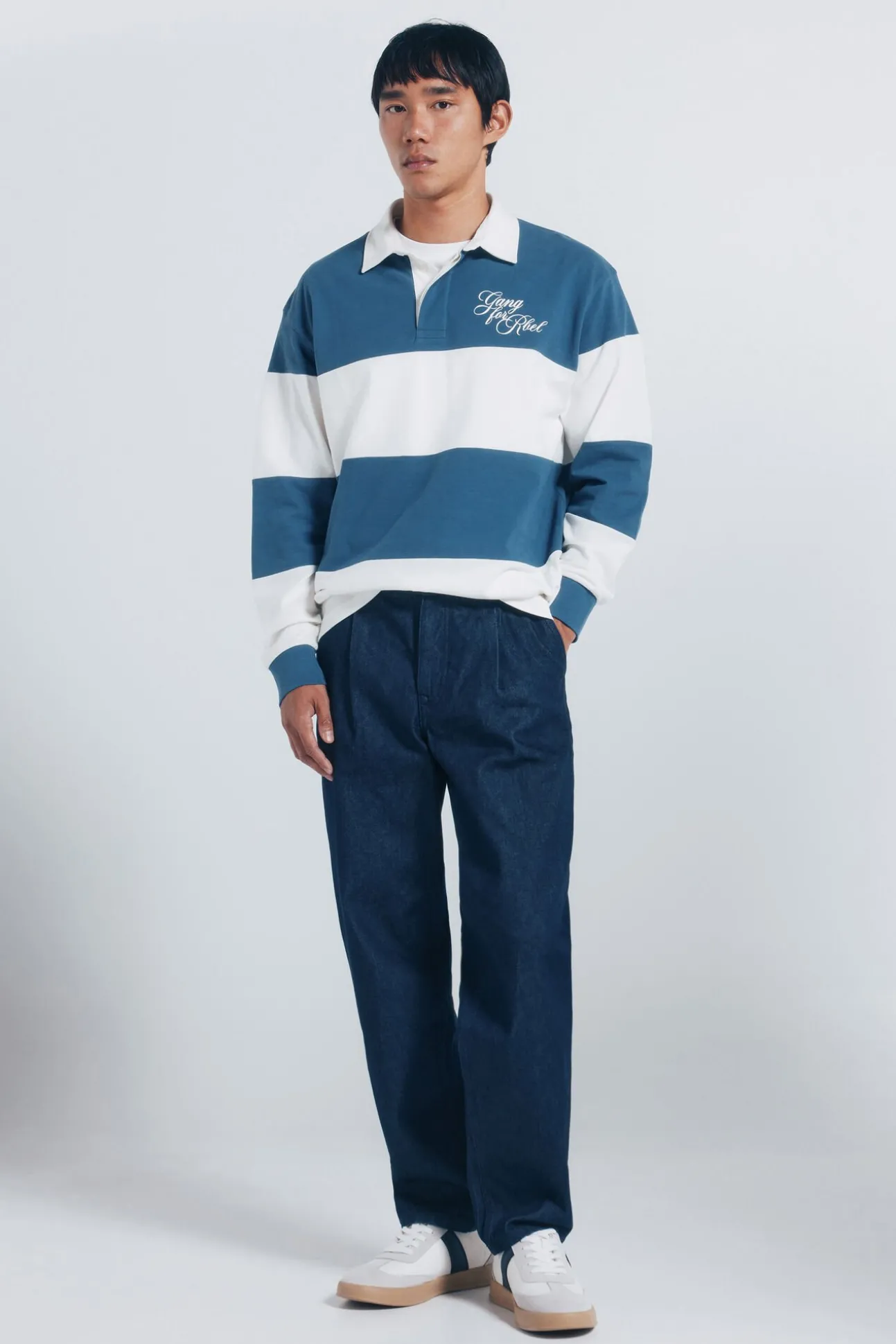 Polo rugby manga larga