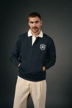 Polo rugby manga larga