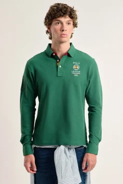 Polo Valecuatro de hombre verde intenso escudo España