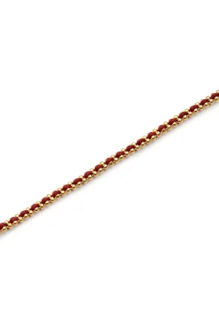 Pulsera Morgana Red Acero Baño Oro