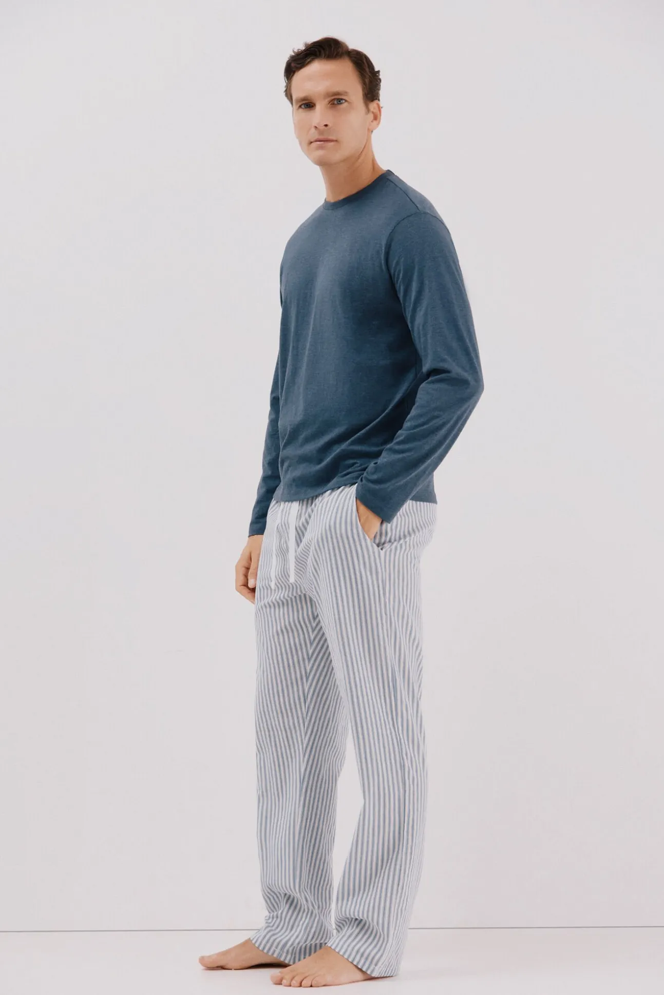 Set de pijama punto y tela