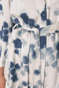 Set pijama satén floral verde