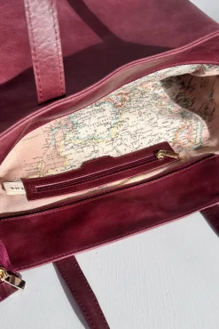 Shopper Arizona piel burdeos