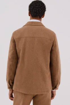 Sobrecamisa lana camel