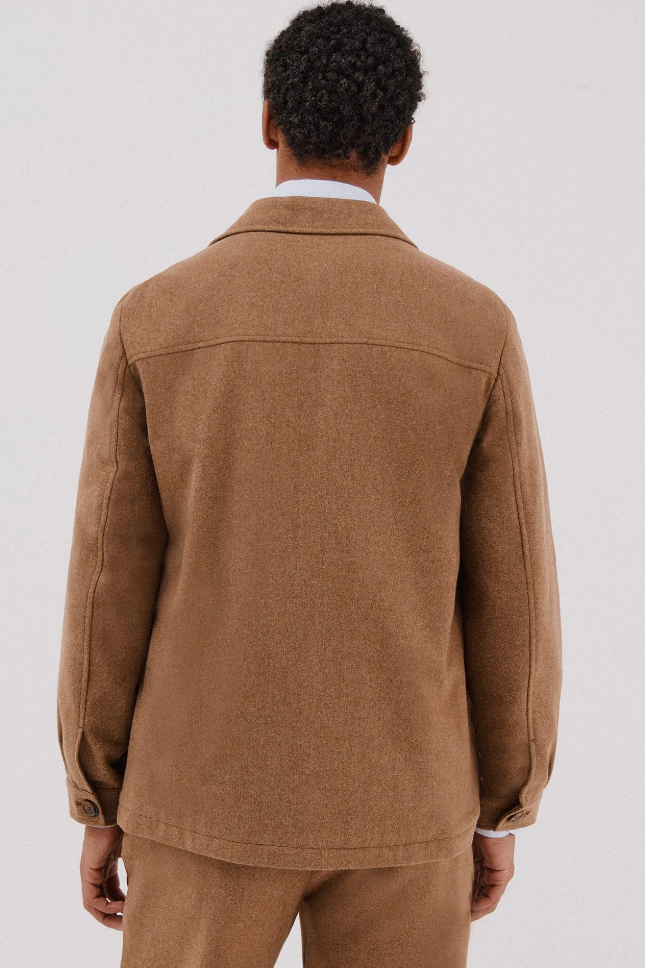 Sobrecamisa lana camel