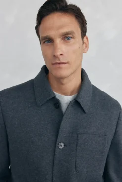 Sobrecamisa lana gris